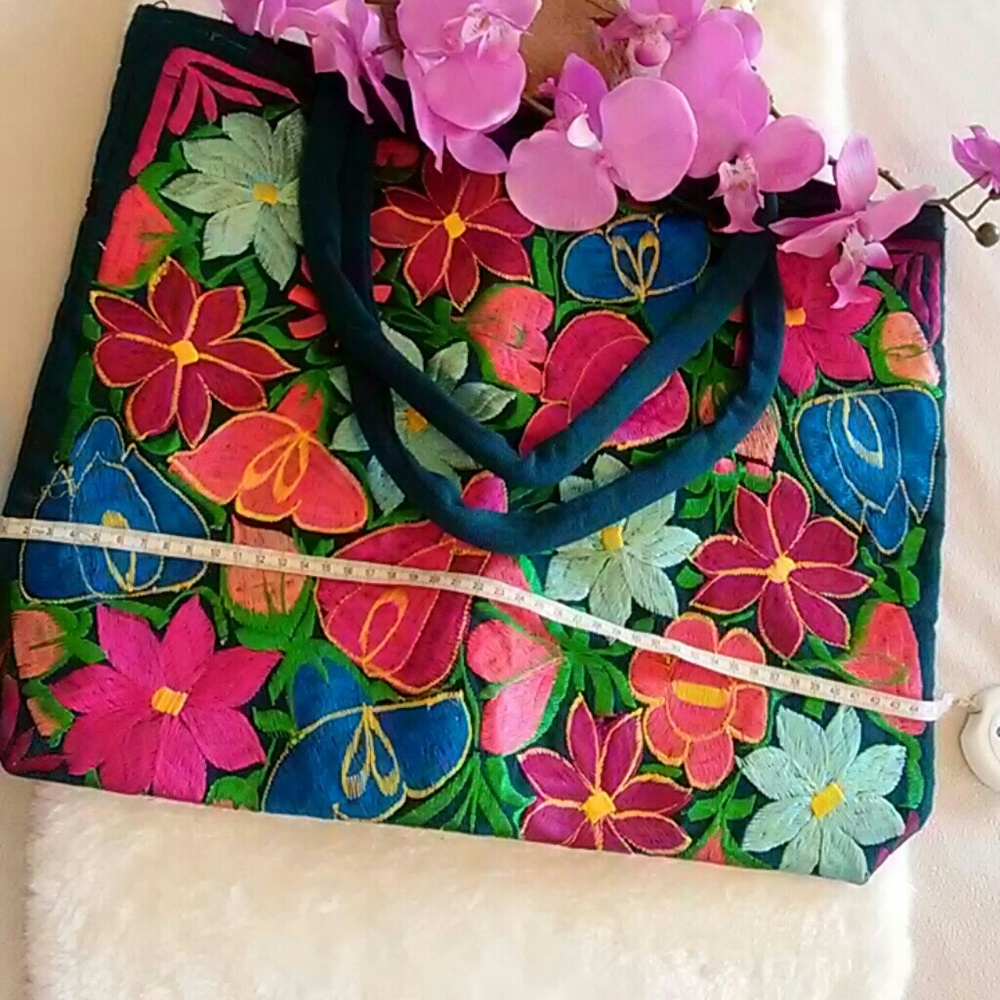 Handcrafted tote bag.